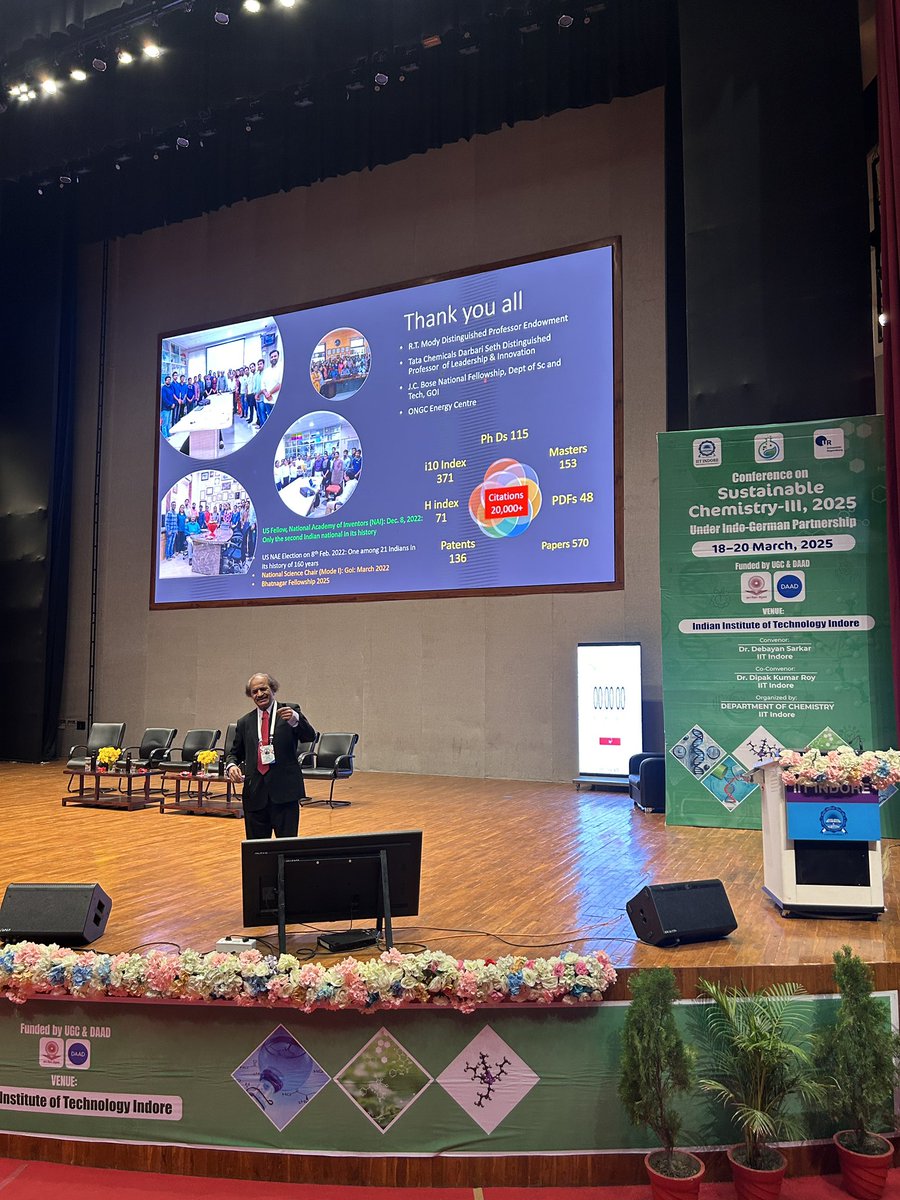 Department of Chemistry, IIT Indore (@chemistryiiti) on Twitter photo We are thrilled to kick start our Sustainable Chemistry Conference with the IIT Indore Public Lecture 'Vimarsh' by Padmashree Prof. G. D. Yadav.<a href="/DebayanDr/">Dr. Debayan Sarkar</a> <a href="/dipak_666/">Dipak Kumar Roy</a> <a href="/IITIOfficial/">IIT Indore</a> We are thrilled to kick start our Sustainable Chemistry Conference with the IIT Indore Public Lecture 'Vimarsh' by Padmashree Prof. G. D. Yadav.<a href="/DebayanDr/">Dr. Debayan Sarkar</a> <a href="/dipak_666/">Dipak Kumar Roy</a> <a href="/IITIOfficial/">IIT Indore</a>