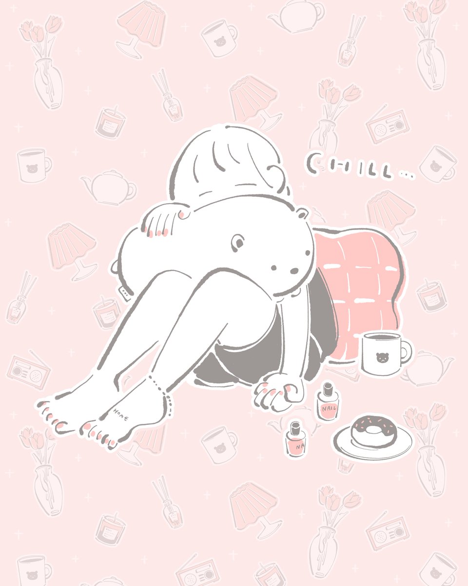 「【WORKS】リンクまとめサービス「VLINK」でプロフィールページの背景イラス」|冨田マリー🦙個展at高円寺CLOUDS【4/11~4/23】のイラスト