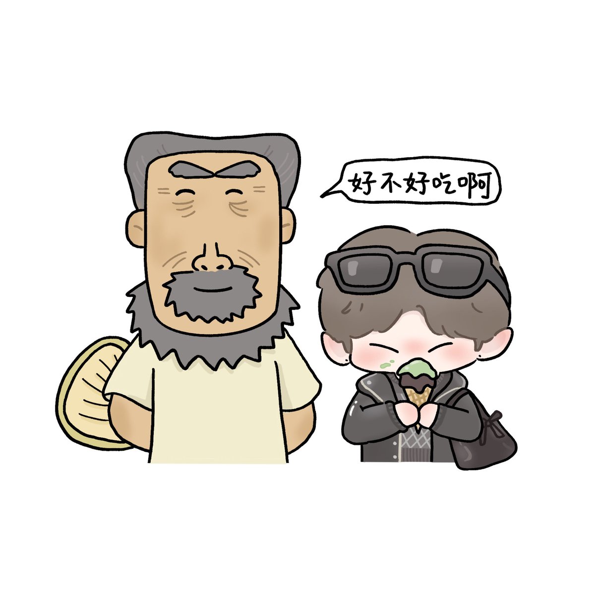 hiamchloe's tweet photo. 听说小乐乐很喜欢他，上海市民牛爷爷今天去接机了 https://t.co/iA4SmVVu1J