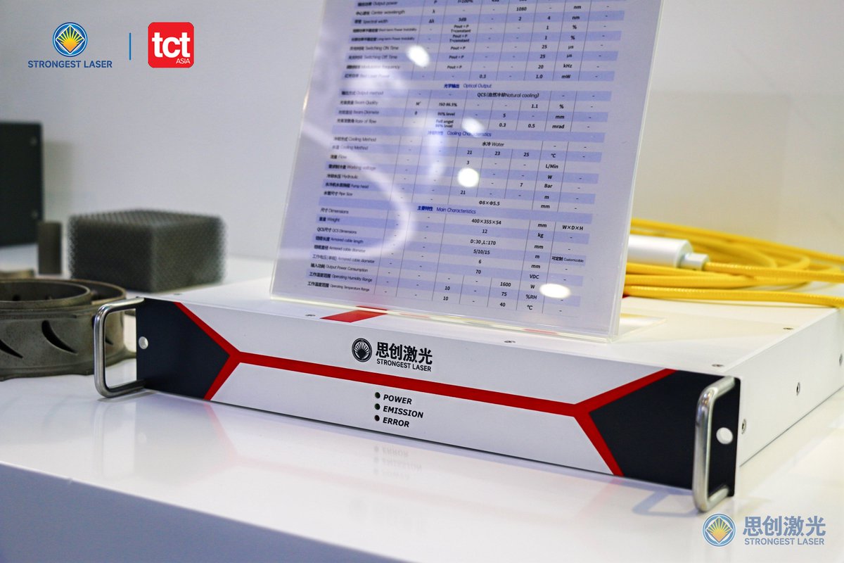 StrongestLaser's tweet photo. STRONGEST LASER is making waves at TCT Asia 2025! 🌟
Check out our cutting-edge laser technology in action — come visit us and see the future of innovation!

#TCTAsia2025 #LaserTechnology #Innovation #AdditiveManufacturing #STRONGESTLASER https://t.co/DVnkhFVTia