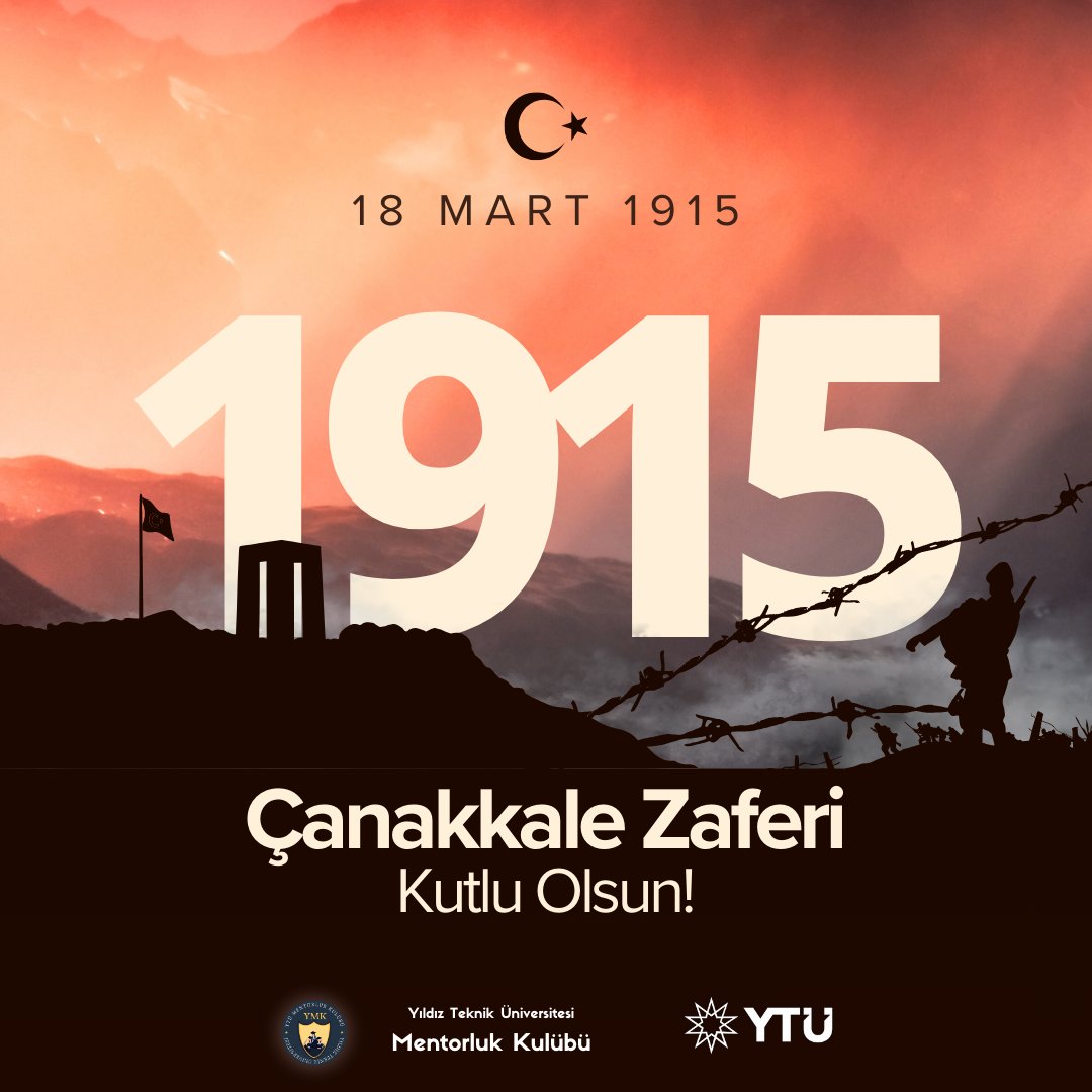18 Mart Çanakkale Zaferi’nin 110.yılında başta Gazi Mustafa Kemal Atatürk olmak üzere tüm şehitlerimizi ve gazilerimizi saygıyla anıyoruz🇹🇷