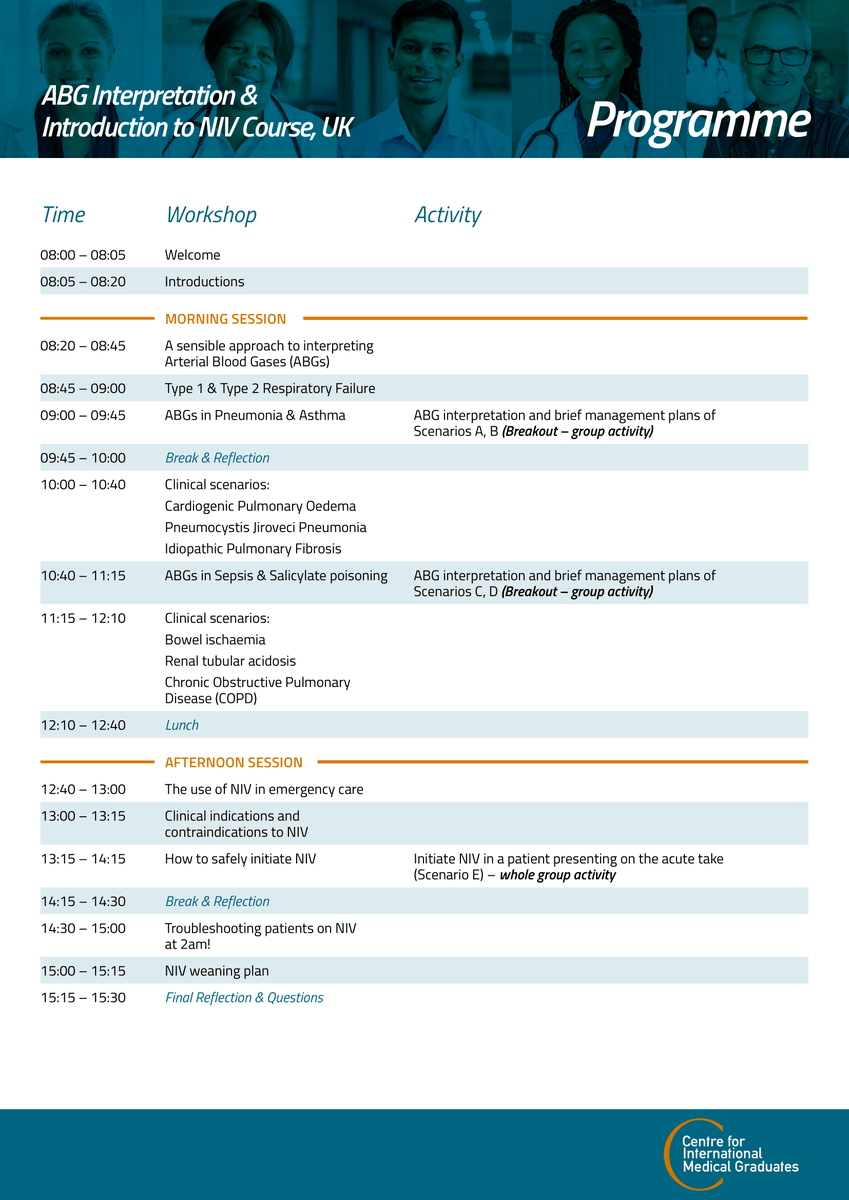 CentreforIMGs's tweet photo. 🚑 MASTER ABG INTERPRETATION & NIV – A MUST-HAVE SKILL FOR IMGs! 🌍

🔬 Ever found yourself second-guessing an ABG result or feeling unsure about NIV management? You’re not alone! Many IMGs in the UK face these challenges, but the right training can change everything.

🔥 Join us on 18th May for our ABG Interpretation & Introduction to NIV Course, specifically designed for Doctors in the UK looking to build confidence, improve patient care, and excel in their careers.

💡 What past participants are saying:
⭐ "Excellent. Will surely recommend to my colleagues!"
⭐ "Informative and IMG-friendly."
⭐ "It was a great opportunity to boost my confidence in the analysis of ABGs."
⭐ "Amazing course, very practical, explained easily with appropriate material and well delivered to ensure the objectives are clearly met."

💡 Why This Course?
✅ Decode ABGs with Ease – No more guesswork! Learn to interpret results like a pro.
✅ Understand NIV Application – Gain essential skills in managing patients with respiratory failure.
✅ Expert-Led Training – Learn from Respiratory Registrars & an Acute Medicine Consultant who understand the IMG journey.
✅ Interactive & Practical – No boring lectures! Real-life case discussions to sharpen your skills.

🎯 This is for you if you are:
✔️ A Nigerian doctor working in the NHS
✔️ Looking to boost your clinical confidence
✔️ Eager to improve decision-making in acute settings

📅 DATE: 18th May 2025
💻 MODE: Online
💷 FEE: £80

🚀 Spots are filling fast! Secure yours today:
👉 Register Now - https://t.co/BKd39LEhND

Your patients deserve the best care, and you deserve to feel confident in your practice! Let’s level up together. 💙✨

#ABGInterpretation #NIVTraining #MedicalExcellence #IMGJourney #CentreForIMGs #ClinicalConfidence  #MedicalSkills #ProfessionalDevelopment