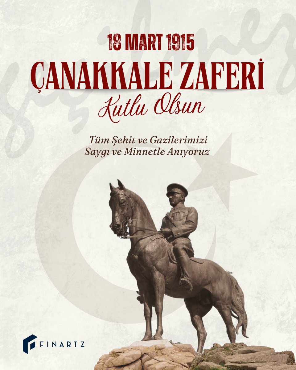 18 Mart Çanakkale Zaferi’nin 110. yıl dönümünde, başta Gazi Mustafa Kemal Atatürk olmak üzere tüm şehitlerimizi ve gazilerimizi saygı ve minnetle anıyoruz. 

#18MartÇanakkaleZaferi