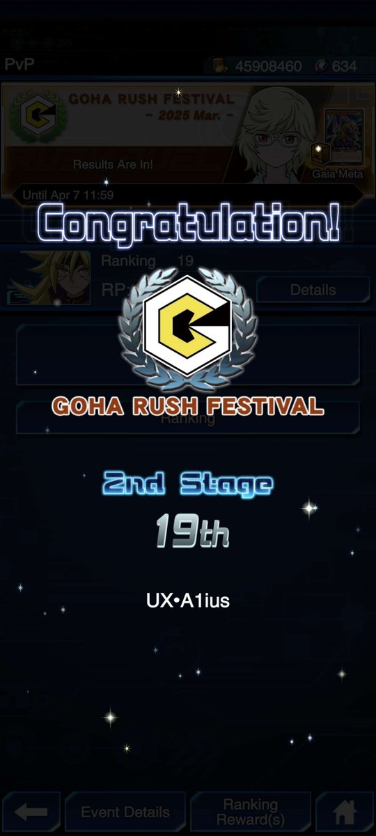 GGA1ius's tweet photo. I got 19th!!
Very satisfied with the result cuz high winrate and have time to spent beside pushing https://t.co/urvoKKc8Db