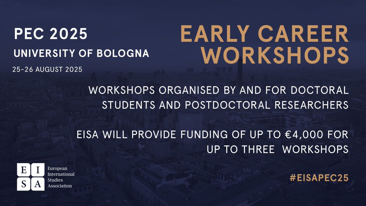 EISA (@europeanisa) on Twitter photo π¨ Remember to submit Early Career Workshop proposals by the extended deadline of 25 March! 
π bit.ly/4hlGM3p π¨ Remember to submit Early Career Workshop proposals by the extended deadline of 25 March! 
π bit.ly/4hlGM3p