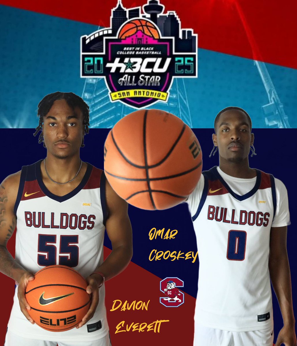SC State Athletics (@scstateathletic) on Twitter photo Congratulations to SC State Men’s Basketball players Omar Croskey and Davion Everett on Being Selected to the 2025 HBCU All-Star Roster. The 4th Annual Men’s HBCU All-Star Game will be held Sun. April 6 in San Antonio, TX. <a href="/SCStateMBB/">SC State Mens Basketball</a> Congratulations to SC State Men’s Basketball players Omar Croskey and Davion Everett on Being Selected to the 2025 HBCU All-Star Roster. The 4th Annual Men’s HBCU All-Star Game will be held Sun. April 6 in San Antonio, TX. <a href="/SCStateMBB/">SC State Mens Basketball</a>