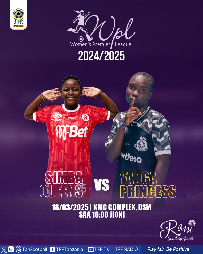 Ligikuuwanawake (@ligikuuwanawak) on Twitter photo Ratiba ya mchezo wa Ligi Kuu ya Wanawake Tanzania (TWPL) 2024/2025.
<a href="/Ligikuuwanawak/">Ligikuuwanawake</a> <a href="/caf_online/">CAF_Online</a> <a href="/ranisanitarypa1/">ranisanitarypads</a> Ratiba ya mchezo wa Ligi Kuu ya Wanawake Tanzania (TWPL) 2024/2025.
<a href="/Ligikuuwanawak/">Ligikuuwanawake</a> <a href="/caf_online/">CAF_Online</a> <a href="/ranisanitarypa1/">ranisanitarypads</a>