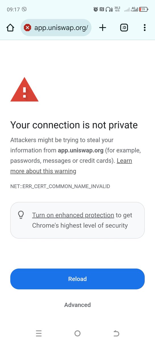 baseuoi's tweet photo. @Uniswap Guys, what is wrong with your site? I can't log in https://t.co/JzPR3FPuEF