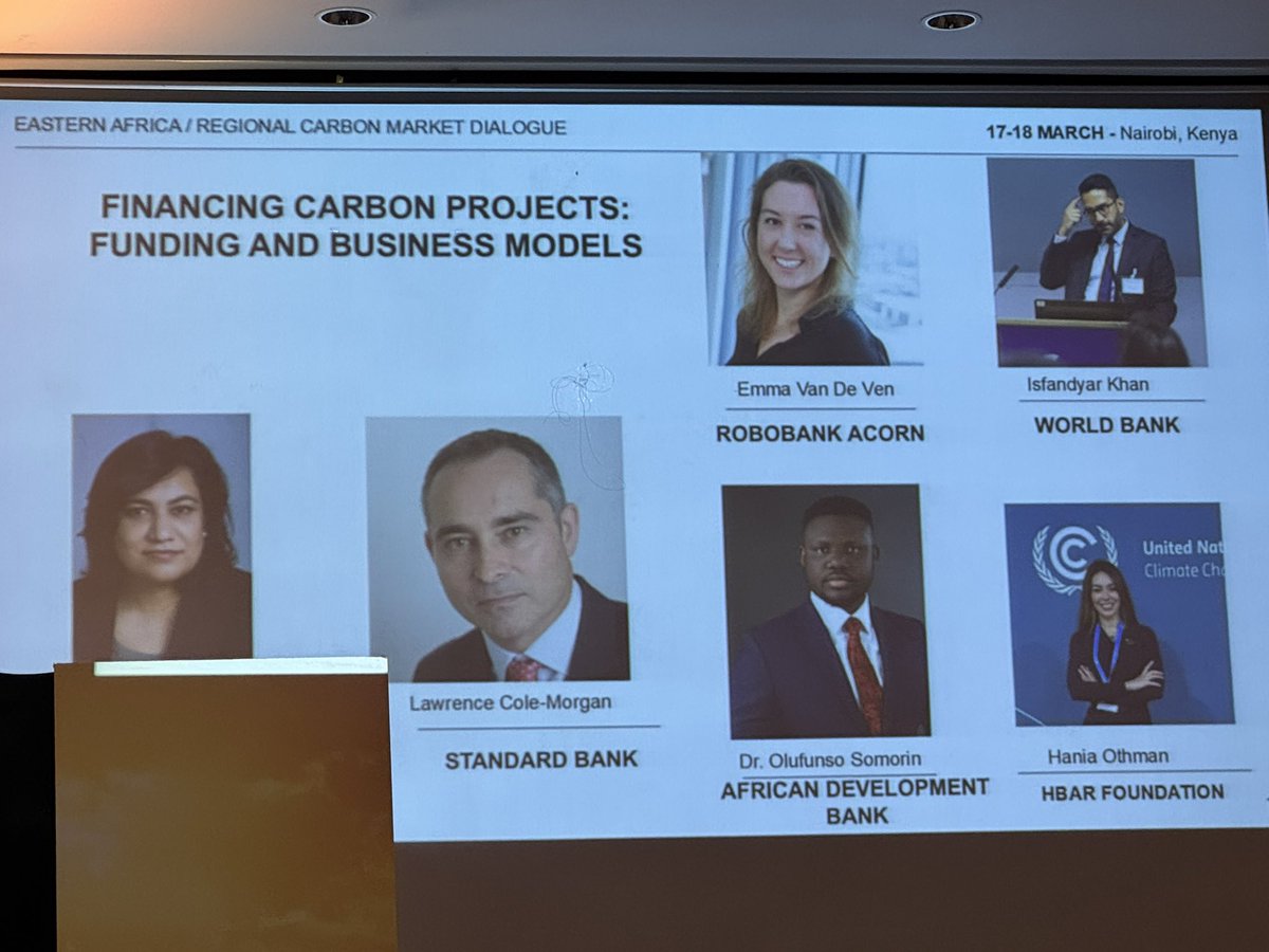 Kicking off day 2 here <a href="/IETA/">IETA</a> with <a href="/Hayathaniao/">Hania Othman</a> from @HBAR_foundation, <a href="/SBGroup/">Standard Bank Group</a>, <a href="/Rabobank/">Rabobank</a>, <a href="/WorldBank/">World Bank</a>, <a href="/AfDB_Group/">African Development Bank Group</a> on financing #carbon projects and business models 🌱