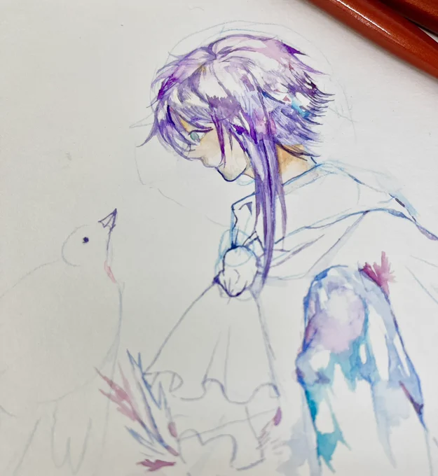 こんな水彩絵もいいかも…#水彩イラスト#水彩 