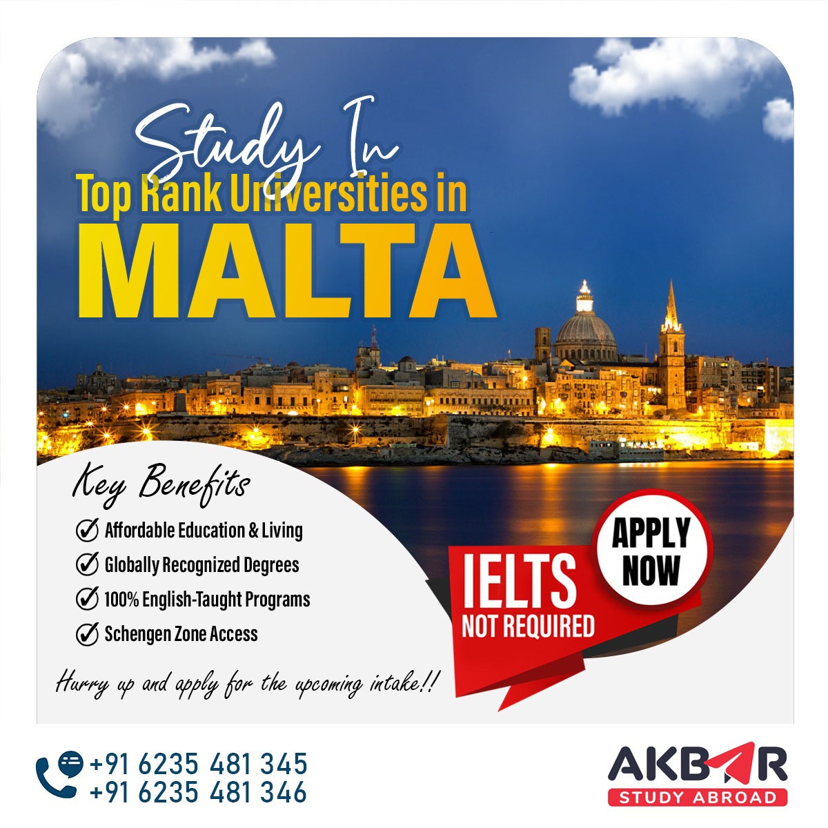 FilfullEdu's tweet photo. 🌍 Study in Malta – Your Gateway to Europe! ✨

Dreaming of studying abroad? Malta offers world-class education, affordable tuition, and stunning island life!
✅ Globally recognized universities
✅ Affordable living &amp; tuition
✅ Study + work opportunities
✅ Schengen visa access https://t.co/jX54d3sm08