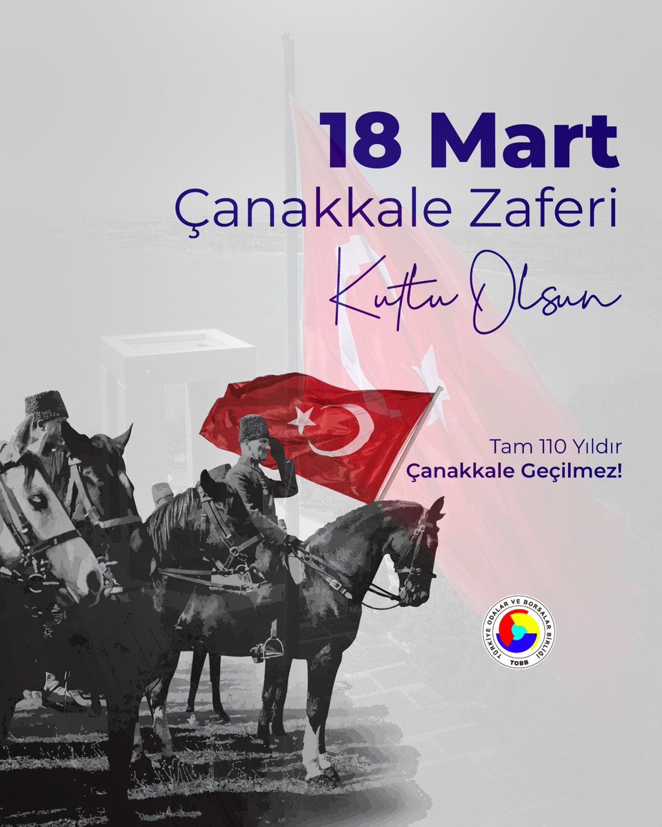TOBB İstanbul GGK (@tobbiggk) on Twitter photo Kahramanlık, cesaret ve fedakârlıkla yazılan destan: 18 Mart Çanakkale Zaferi! 🇹🇷
18 Mart Çanakkale Deniz Zaferi kutlu olsun. 
18 Mart Şehitlerimizi rahmet ve minnetle anıyoruz.
#TOBB #TOBBIGGK #18Mart #Çanakkale #ÇanakkaleDenizZaferi Kahramanlık, cesaret ve fedakârlıkla yazılan destan: 18 Mart Çanakkale Zaferi! 🇹🇷
18 Mart Çanakkale Deniz Zaferi kutlu olsun. 
18 Mart Şehitlerimizi rahmet ve minnetle anıyoruz.
#TOBB #TOBBIGGK #18Mart #Çanakkale #ÇanakkaleDenizZaferi