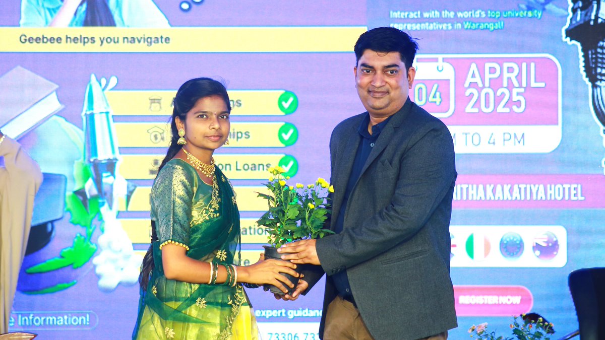 sr_university's tweet photo. Day 2 of Vyuha 2025 was filled with excitement and learning! Our students warmly welcomed the guest, who shared valuable insights during an engaging live interview session.

#SRU #SRUniversity #Bschool #Vyuha2025 #ManagementFest #BusinessInsights #FutureReady #Interview #Student https://t.co/v1DPnmRn9E