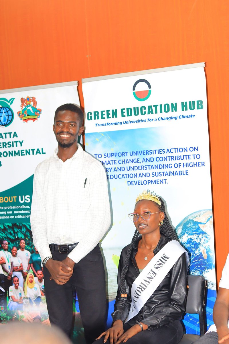 Congratulations to our newly Crowned Mr. &amp; Miss Environment <a href="/KenyattaUni/">Kenyatta University #ExperienceKU</a> 🎊.
 As part of our esteemed ambassadors, they were recognized for their outstanding commitment to advocating for Climate action through their modelingskills. <a href="/kunec250/">KU ENVIRONMENT CLUB</a>