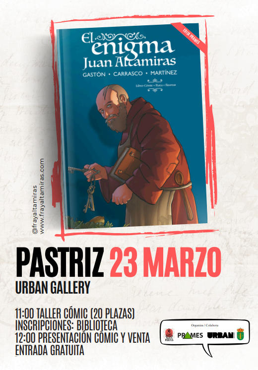 GalleryUrban's tweet photo. El próximo domingo 23 de marzo tenemos la presentación del cómic Juan Altamiras en Urban Gallery, Avenida Palafox 7 de Pastriz.
Os esperamos!!! https://t.co/0fY2DLxExX
