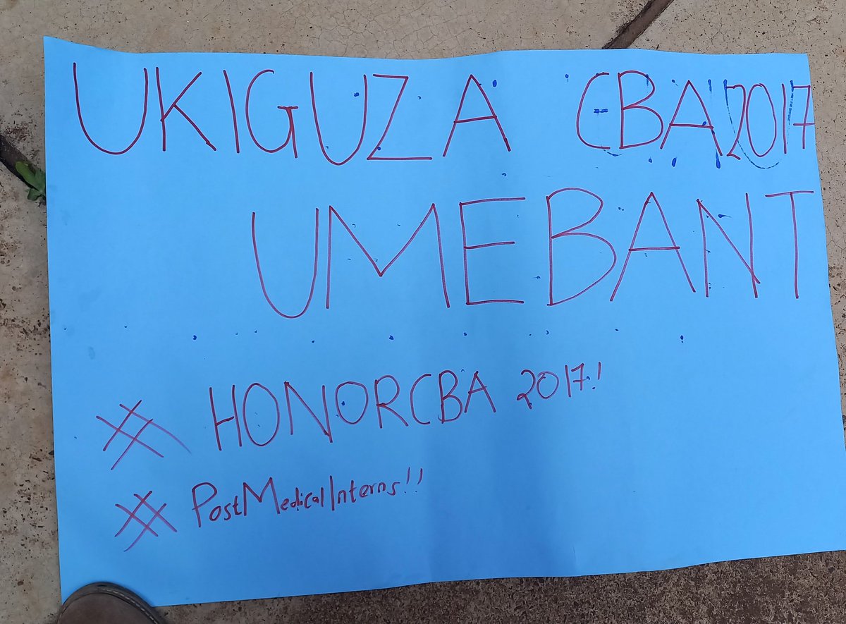 ArnoldKayhunder's tweet photo. UKIGUZA #CBA2017 UMEBANT!
OUR HEALTH CARE IS IN CRISIS, @MOH_Kenya, honour this simple agreement and purpose to alleviate the crisis!

#HonorCBA2017
#PostMedicalInterns
#HealthcareCrisisKE https://t.co/Q9sYlSiEFC