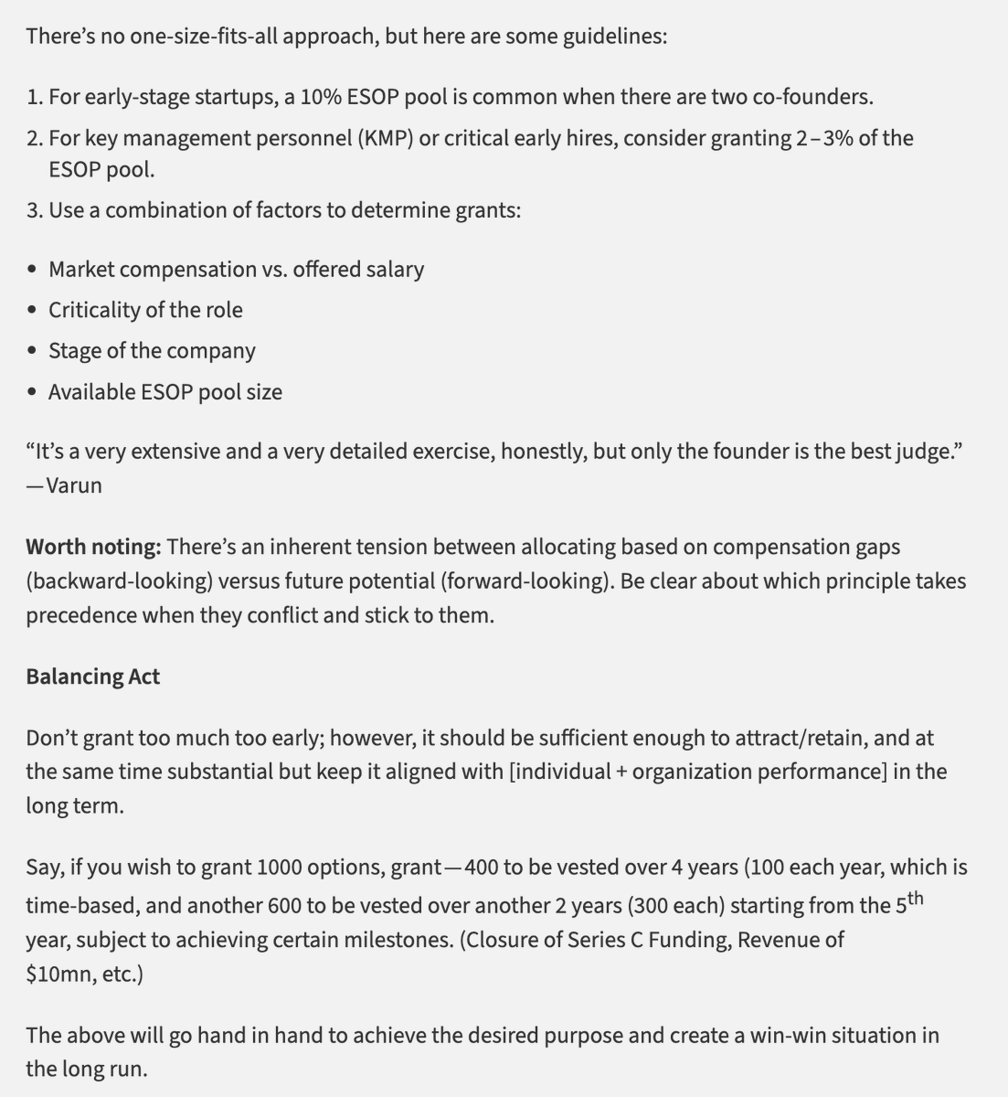 SeekingN0rth's tweet image. ESOPs are one of the most powerful tools for attracting and retaining talent in startups. 
👍Done well, they align incentives and create long-term wealth. 
👎Done poorly, they lead to dilution headaches, tax inefficiencies, and demotivated employees.

That’s why this deep dive by…