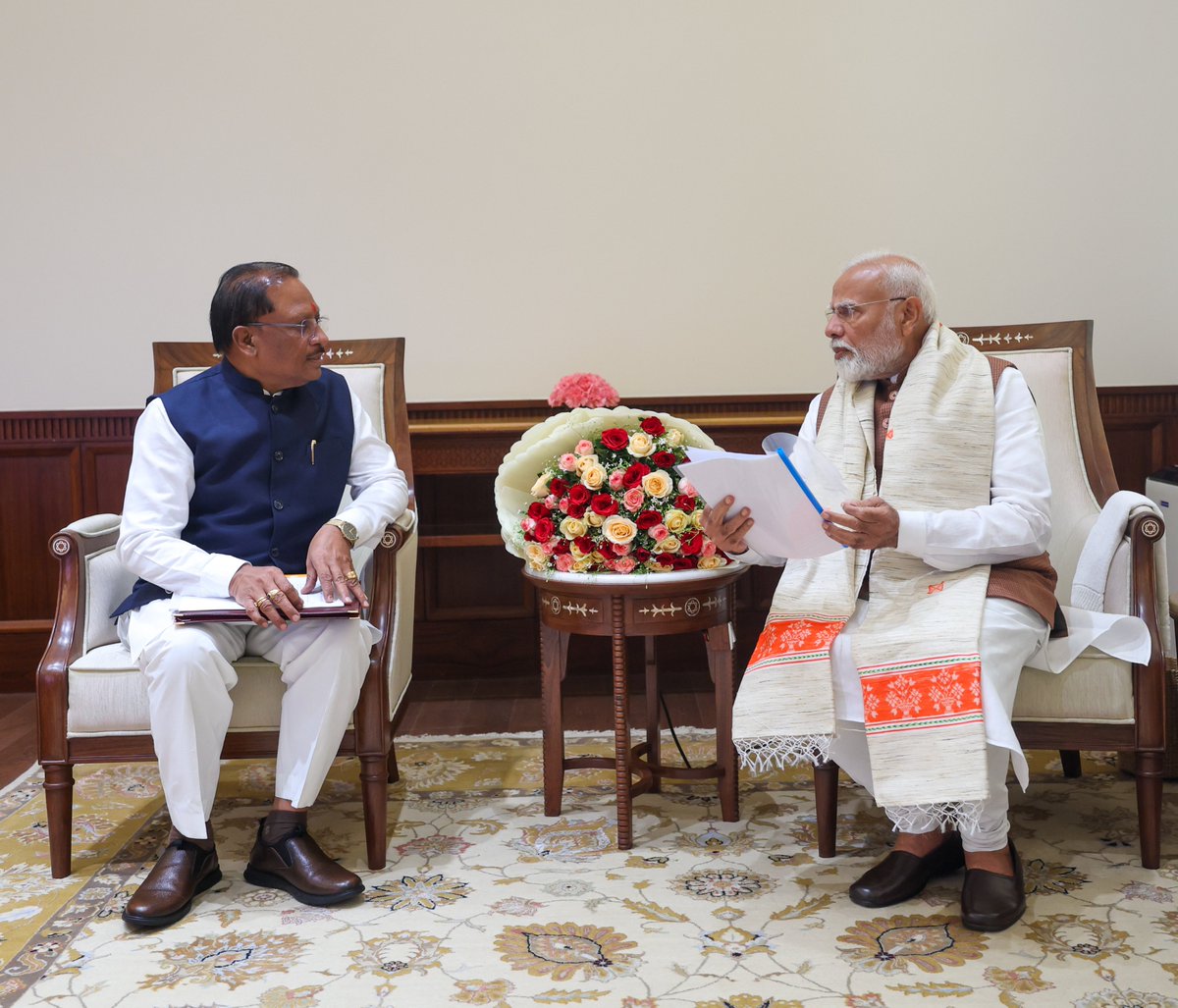 PMO India (@pmoindia) on Twitter photo Chief Minister of Chhattisgarh Shri <a href="/vishnudsai/">Vishnu Deo Sai</a>, Prime Minister <a href="/narendramodi/">Narendra Modi</a>.
<a href="/ChhattisgarhCMO/">CMO Chhattisgarh</a> Chief Minister of Chhattisgarh Shri <a href="/vishnudsai/">Vishnu Deo Sai</a>, Prime Minister <a href="/narendramodi/">Narendra Modi</a>.
<a href="/ChhattisgarhCMO/">CMO Chhattisgarh</a>
