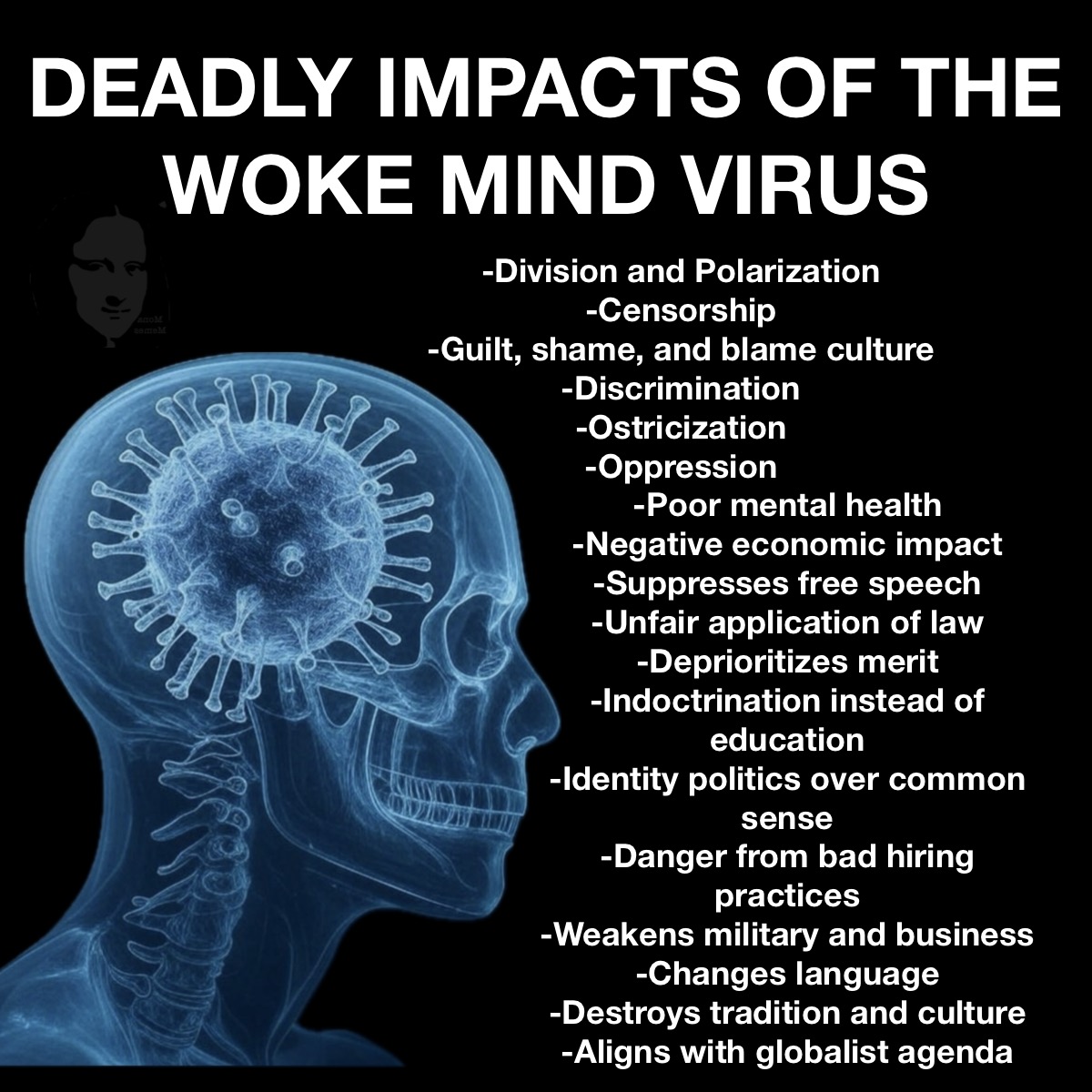 MonaKnows2's tweet photo. @kevinnbass Yes. It is called woke mind virus. I left the Democratic party 15 years ago. Working in the inner city opened my eyes. https://t.co/ZrDjecWKTI