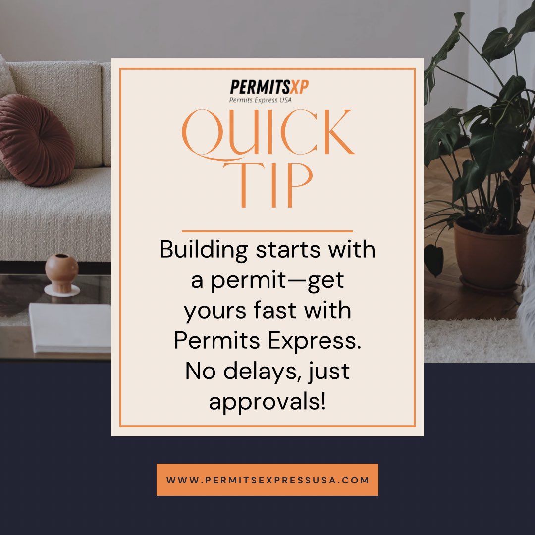 Permitsexpress1's tweet image. Waiting on permits shouldn’t slow down your construction project. At Permits Express, we handle the paperwork, cut through the red tape, and get your approvals fast—so you can focus on building. Let’s get it done!
#FastPermits #ConstructionSimplified #PermitsExpress