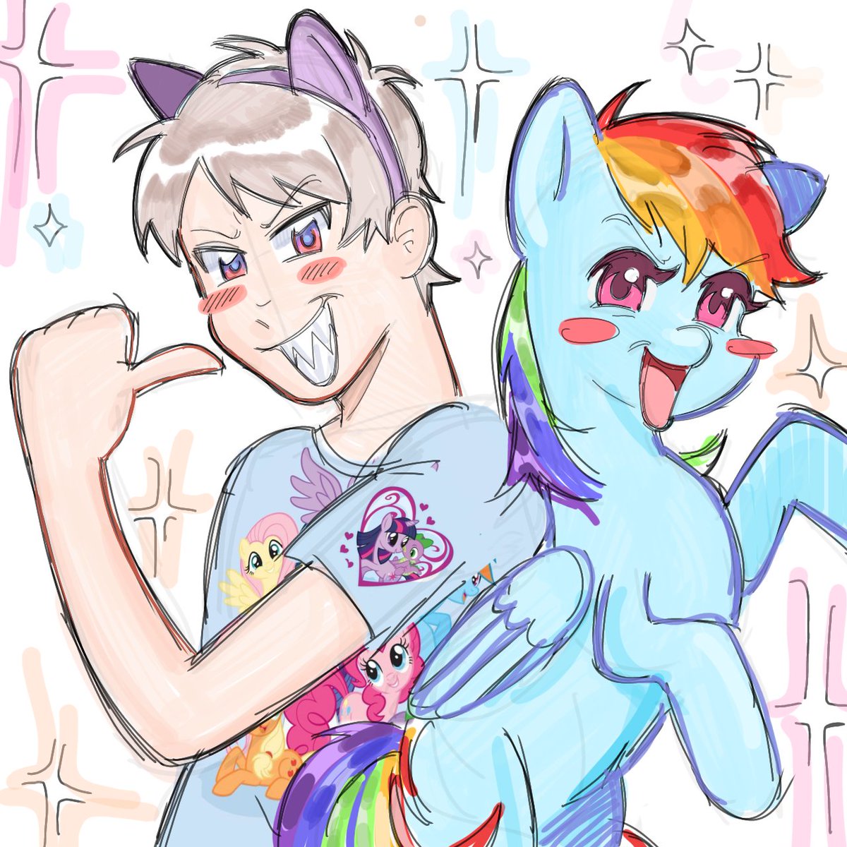 DAllA5DYNAM1T3's tweet photo. Damn yall know he's a brony trust #MLP #hetalia #hetatwt #Prussia #Germany #DigitalArtist #fanart #RainbowDash #mane6 https://t.co/B1mDX9WlSj