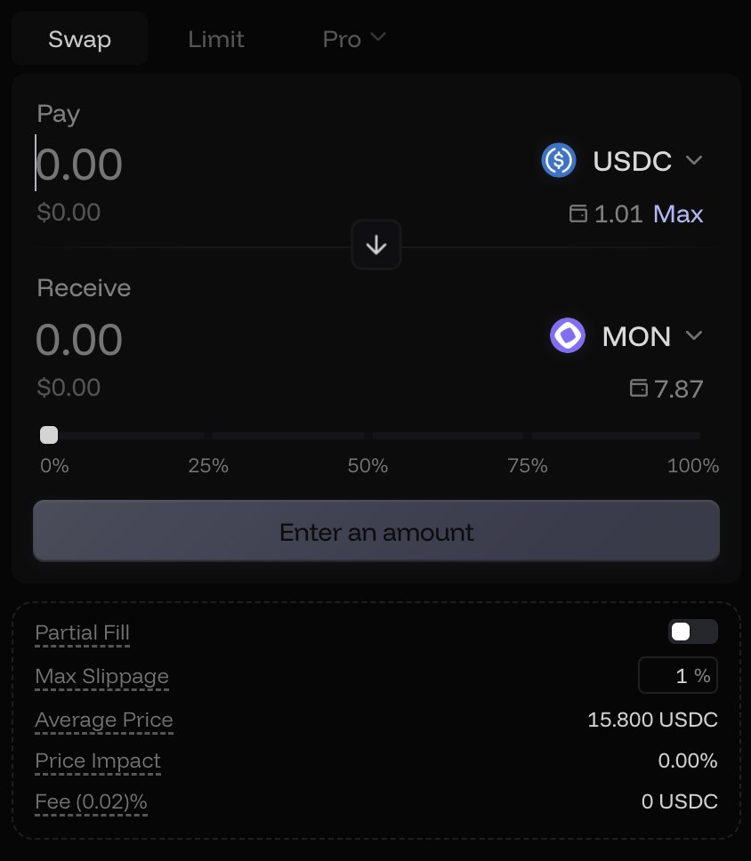 cnpassive's tweet image. This is the start of my monad dApp series and how I’ve made it to the top 0.05%wallets

What is Crystal Exchange?
A decentralised cryptocurrency trading platform combining the benefits of both centralised exchanges (CEXs) and decentralised exchanges (DEXs).

Key Features…