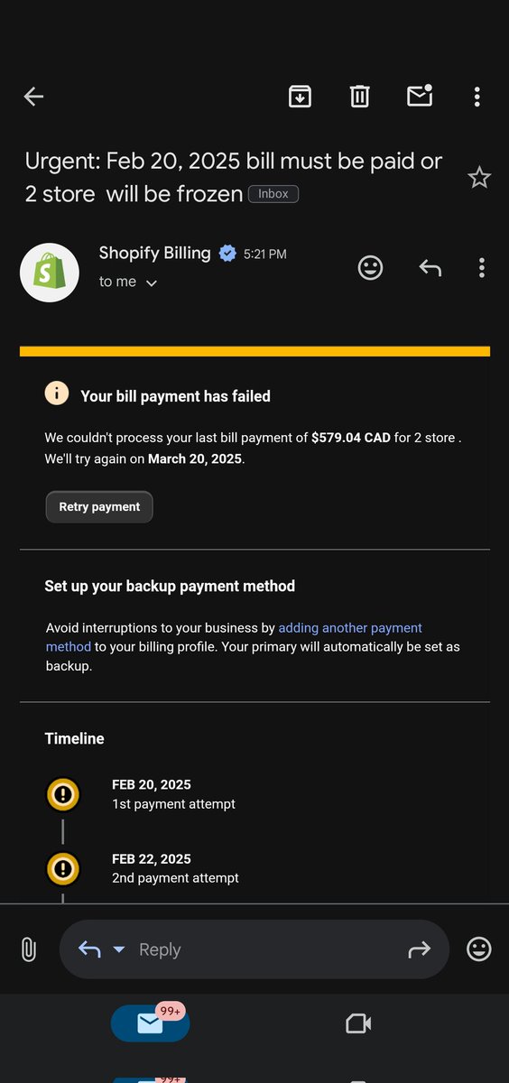 CarGiFromSky's tweet photo. Never trust @Shopify for the free trial BS. They're nothing but scammers and their service is absolute shit. https://t.co/HxNYZPI0vR
