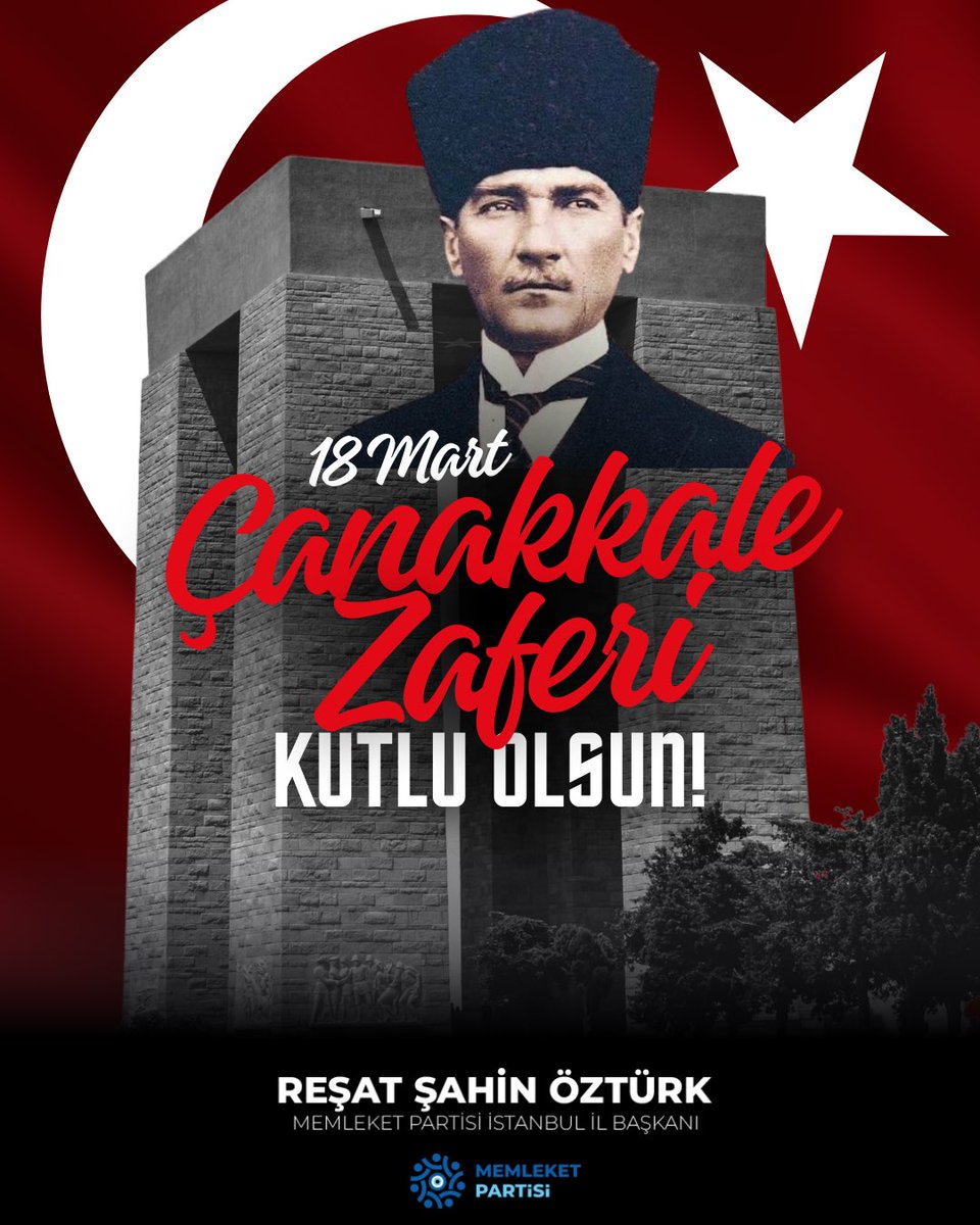 Ülkemizin bağımsızlık mücadelesinin simgesi olan Çanakkale Zaferi'nin 110. yıl dönümünde, başta Ulu Önderimiz Gazi Mustafa Kemal Atatürk olmak üzere tüm Şehitlerimizi rahmet ve minnetle Gazilerimizi saygıyla anıyorum.

Çanakkale Zaferi 110 yaşında, Kutlu olsun!