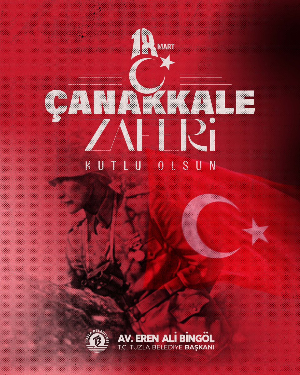 110 yıl önce bugün bir büyük zafer kazanıldı, dünya tarihine geçen bir destan yazıldı. 🇹🇷

“Çanakkale Geçilmez” diyerek vatan toprağını canı pahasına savunan başta ebedi liderimiz Gazi Mustafa Kemal Atatürk olmak üzere tüm şehitlerimizi saygı, rahmet ve minnetle anıyoruz.