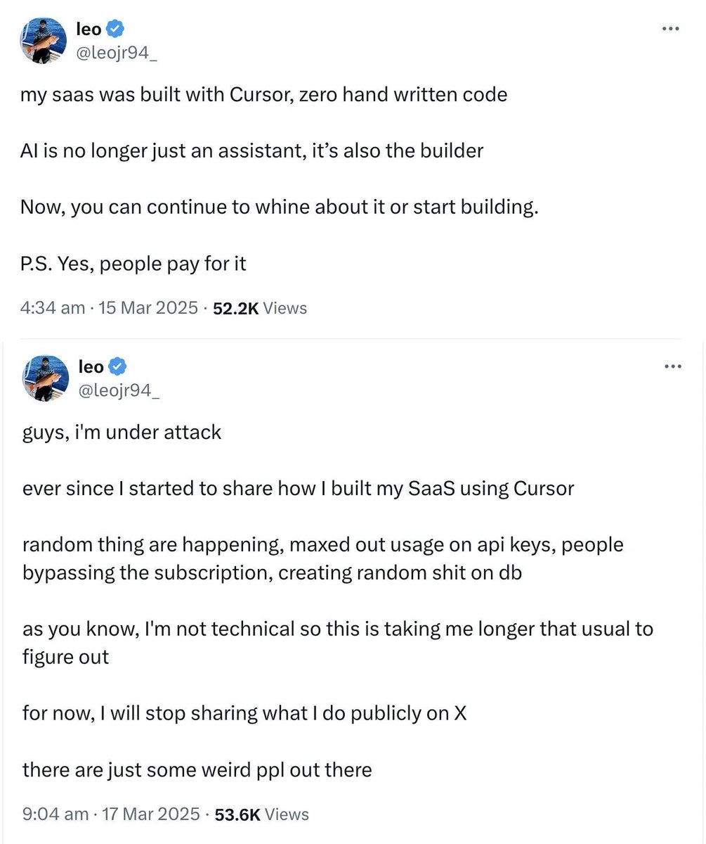 The biggest LIE that "vibe coding" community sold to beginners is 

that ANYONE can build a production ready app for mass consumption.

It is simply not true (for multiple logical reasons).

Prototype - sure.
MVP for "invite only testers" - definitely.
An app you can show to