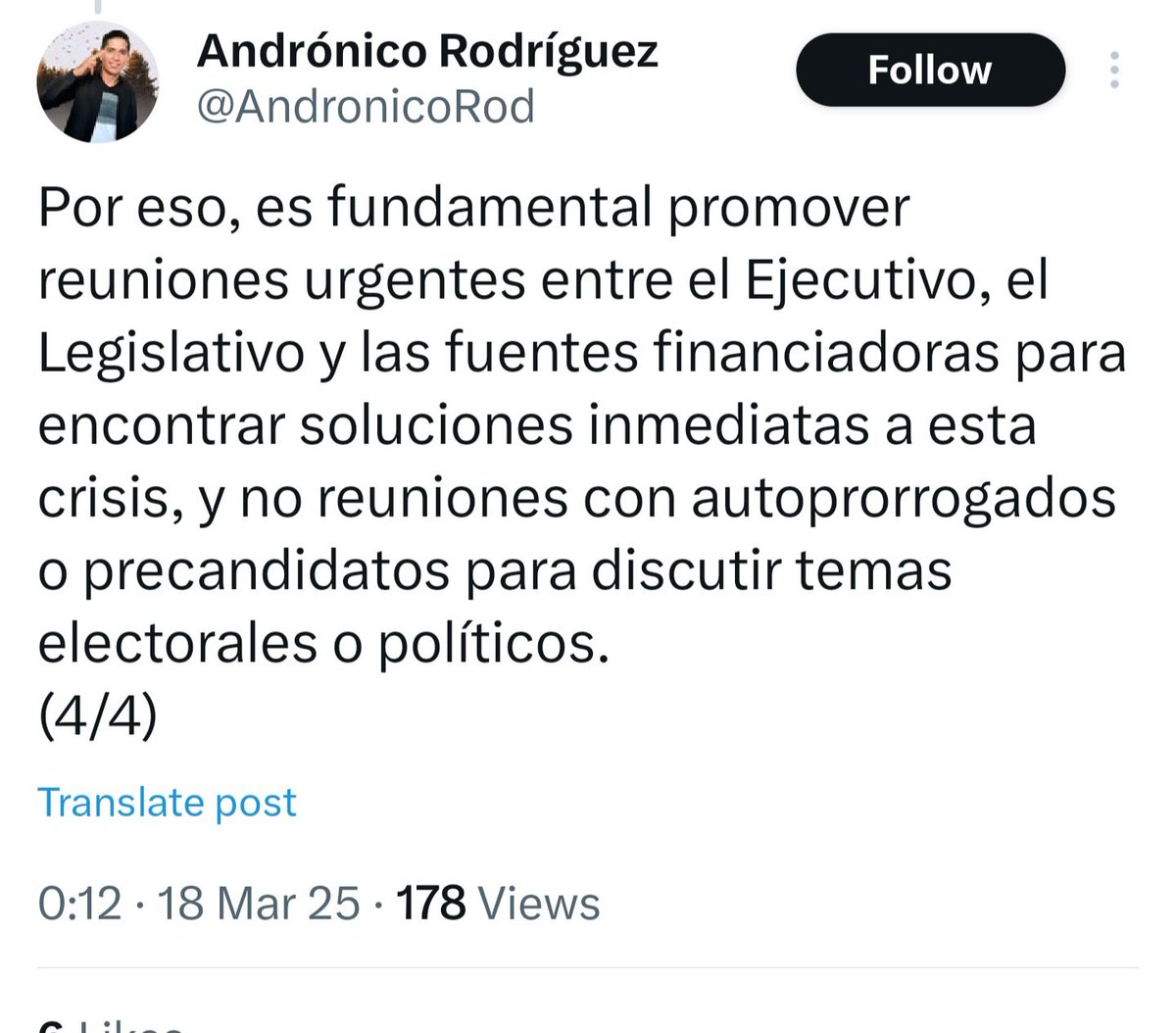 Crónica del fiasco e improvisación de cumbre Arcista/Evista:
✓ 17-Feb se firma acuerdo en TSE.
✓ Ejecutivo y Congreso oficialista incumplen acuerdo durante un mes.
✓ Mañana de 17-Mar Andrónico pide cumbre para ver tema dólares.
✓ En seguida, MinPres de Arce le acepta e