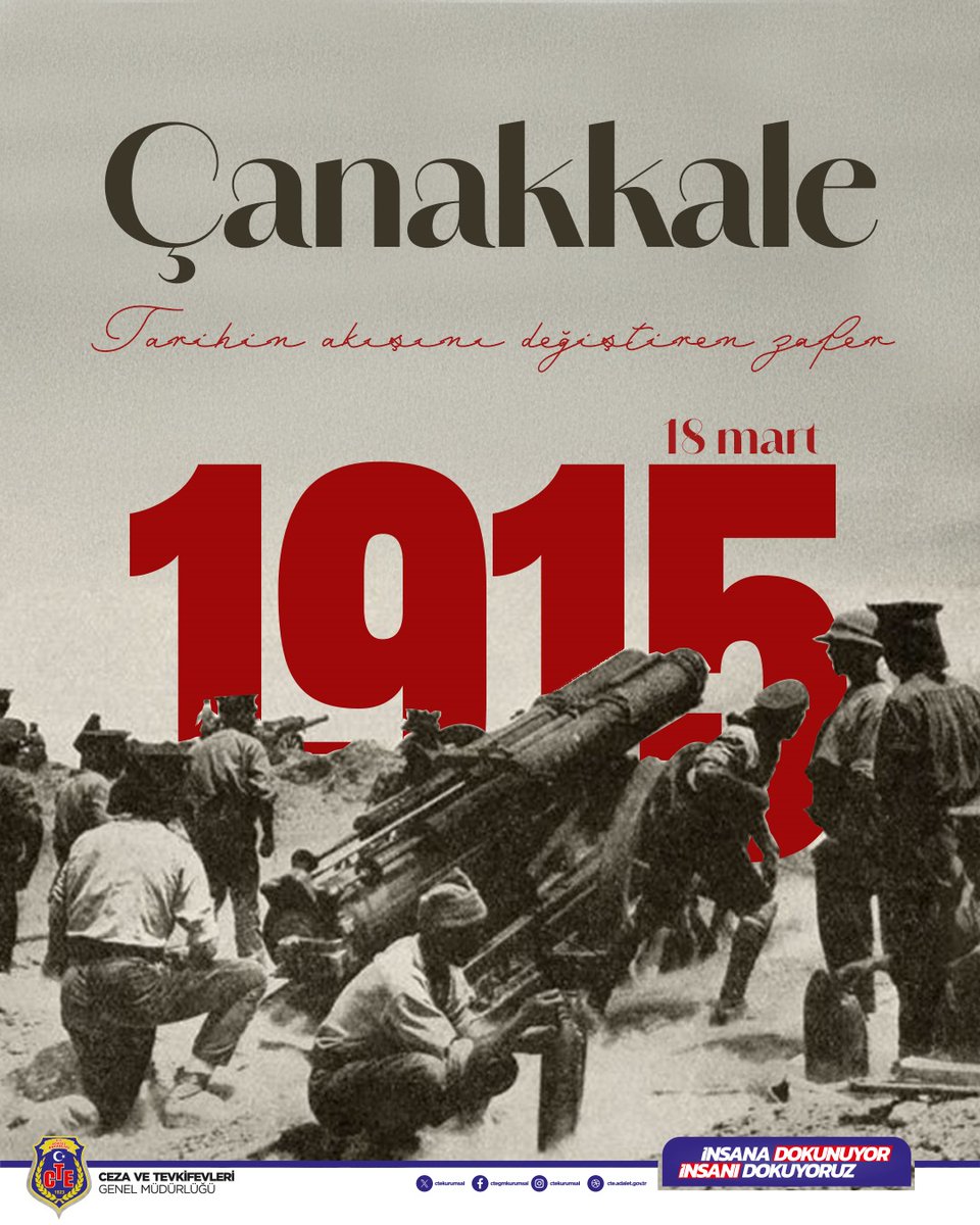 Ölüm indirmede gökler, ölü püskürmede yer;
O ne müdhiş tipidir: Savrulur enkâz-ı beşer..

Çanakkale sadece bir zafer değil, inancın, cesaretin ve fedakârlığın simgesidir. Vatan uğruna can veren tüm şehitlerimizi rahmetle ve minnetle anıyoruz.

#ÇanakkaleGeçilmez 🇹🇷