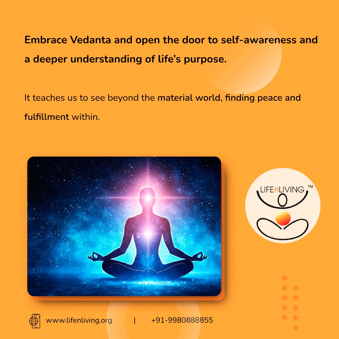 lifenliving_org's tweet photo. Embrace Vedanta and open the door to self-awareness and a deeper understanding of life’s purpose. It teaches us to see beyond the material world, finding peace and fulfillment within.

#Partner #FriendshipGoals #FitnessGoals #ItsYourLife #LifeGoals #InspirationalQuotes https://t.co/0L0YcqgT68