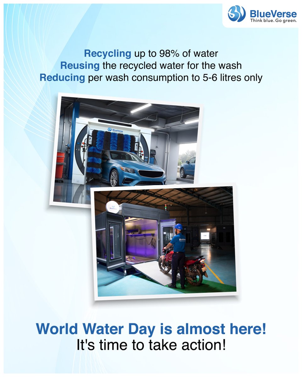 blueverseearth's tweet image. The countdown begins... As we approach World Water Day, let's take a closer look at our daily habits and their impact on our planet's most precious resource. Swipe through to discover some surprising facts and stay tuned for more!
#WorldWaterDay #WaterSustainability #BlueVerse