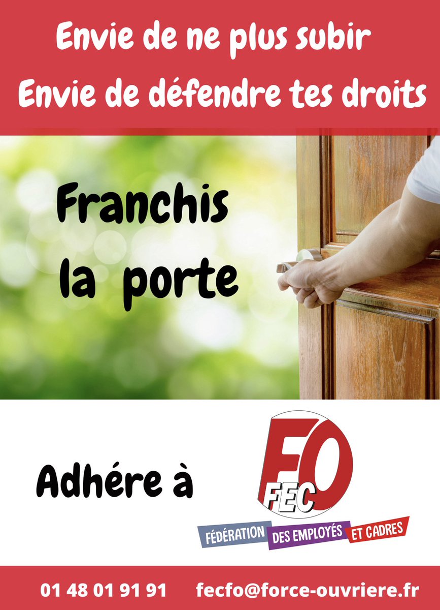 Même les patrons disent NON à cette mascarade !
Ce conclave n’a rien d’une négociation et pourtant les attentes des travailleurs sont simples…
Abrogation de la réforme !
NON à la retraite à 64 ans !
Rejoignez nous !
Ensemble on est toujours plus fort !
Adhérez à FO
#FECFO #FO