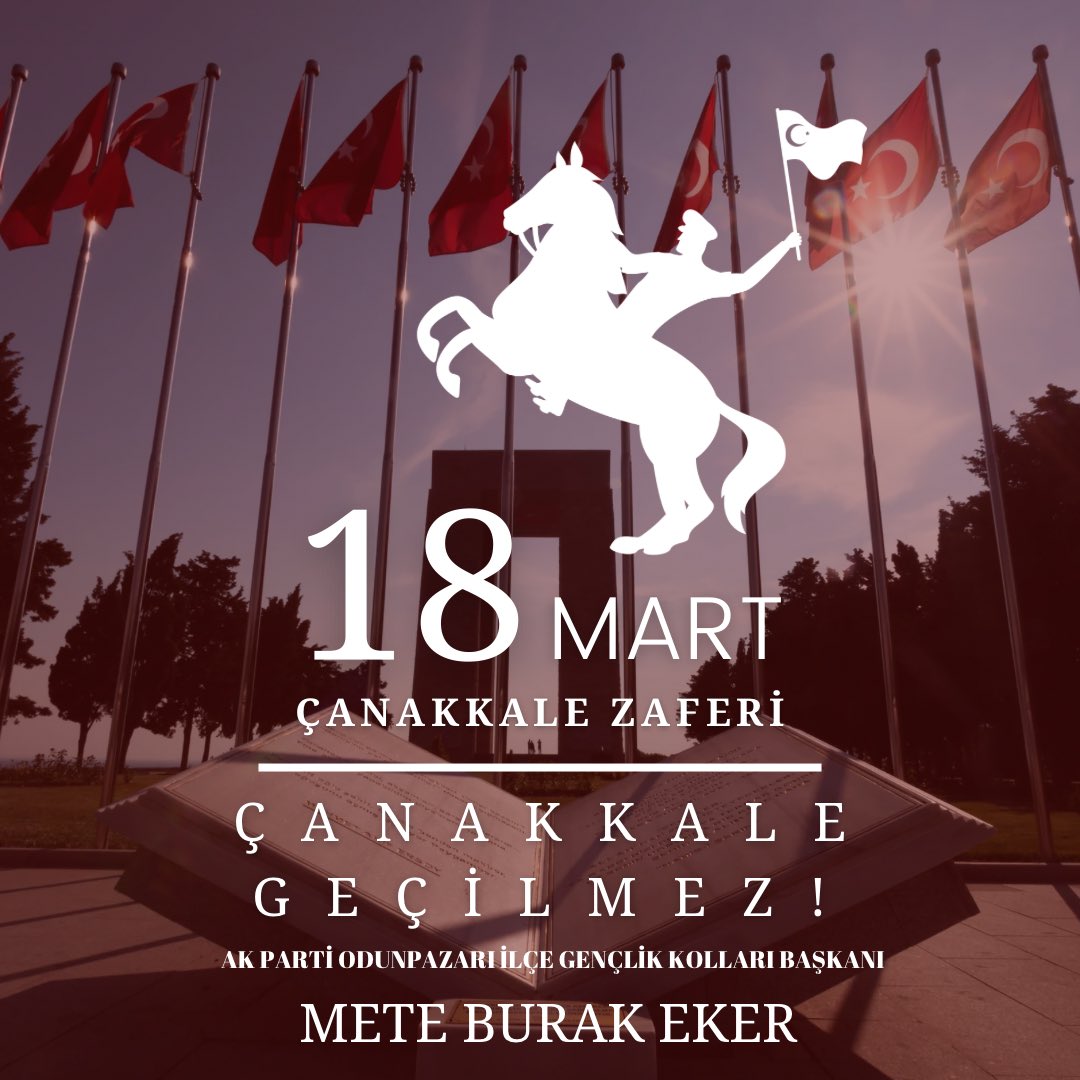 Bir asırdır tüm dünyanın dilinde,
Bin asır da geçse son nefesimizde;

"ÇANAKKALE GEÇİLMEZ!”

Çanakkale'yi "geçilmez" kılan aziz şehitlerimize saygıyla...🇹🇷