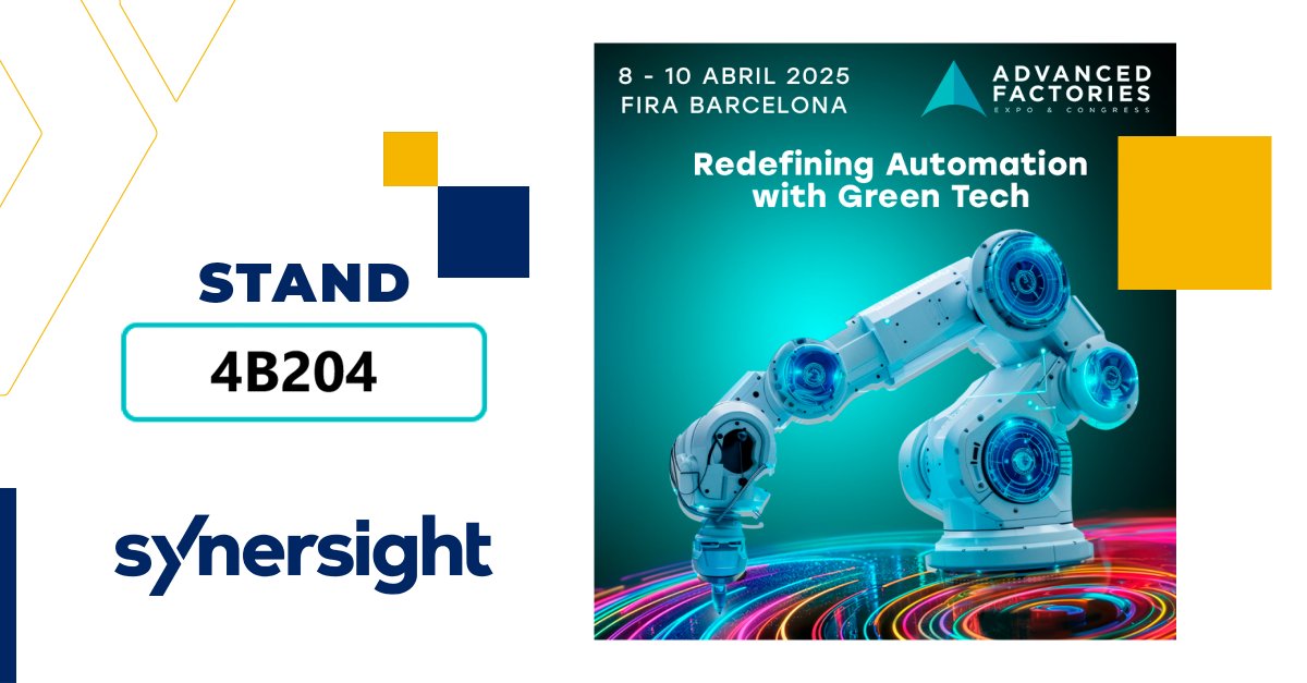 𝗦𝘆𝗻𝗲𝗿𝘀𝗶𝗴𝗵𝘁 𝗮𝘁 𝗔𝗱𝘃𝗮𝗻𝗰𝗲𝗱 𝗙𝗮𝗰𝘁𝗼𝗿𝗶𝗲𝘀 𝟮𝟬𝟮𝟱! 🚀
We are excited to announce our participation in one of the most important events for the industry!
From 𝗔𝗽𝗿𝗶𝗹 𝟴 𝘁𝗼 𝟭𝟬, you can find us at <a href="/AdvanFactories/">Advanced Factories</a> 2025. Visit us!