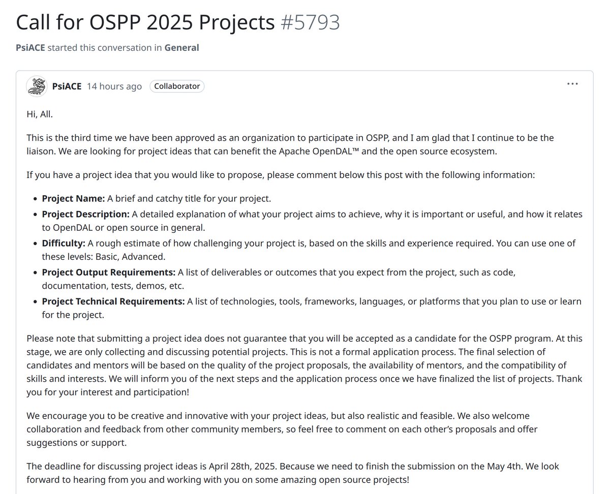 Apache OpenDAL tweet media