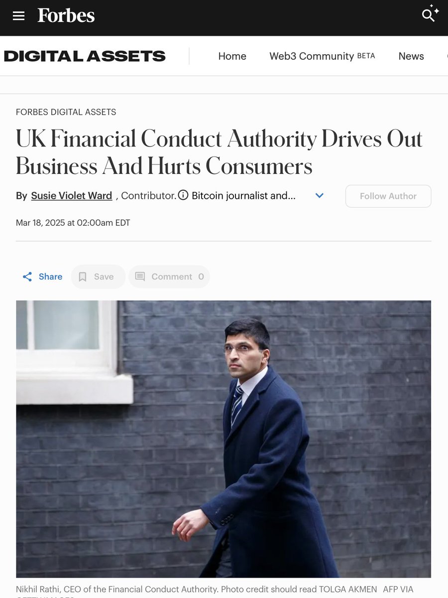 UK regulators are driving bitcoin businesses away while other countries capitalise on the opportunity. The FCA’s blanket cryptoasset policy is crushing innovation, stifling growth, pushing companies offshore, and making the UK increasingly hostile to bitcoin businesses.