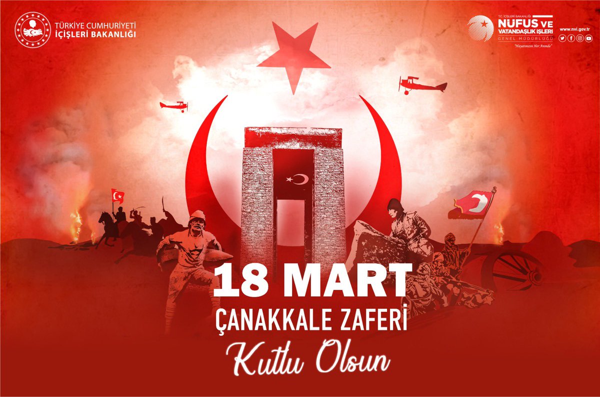 Çanakkale geçilmez..🇹🇷

18 Mart Çanakkale Zaferi’nin 110. yıldönümünde başta Mustafa Kemal ATATÜRK ve kahraman silah arkadaşları olmak üzere, vatanını canından aziz bilen tüm şehitlerimizi ve ebediyete irtihal eden gazilerimizi rahmet ve minnetle anıyor, ruhları şad olsun diyor,
