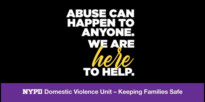 NYPD 113th Precinct (@nypd113pct) on Twitter photo If you or someone you know is a Victim of Domestic Violence always report it. It is normal to feel scared, helpless & vulnerable.
Have any questions? Need Help? Please Don’t Hesitate.
🟣Emergencies: 911
🟣113 <a href="/NYPDDV/">NYPD Dom. Violence</a> Office: 718-712-2986
🟣24 Hour Hotline: 800-621-HOPE(4673) If you or someone you know is a Victim of Domestic Violence always report it. It is normal to feel scared, helpless & vulnerable.
Have any questions? Need Help? Please Don’t Hesitate.
🟣Emergencies: 911
🟣113 <a href="/NYPDDV/">NYPD Dom. Violence</a> Office: 718-712-2986
🟣24 Hour Hotline: 800-621-HOPE(4673)