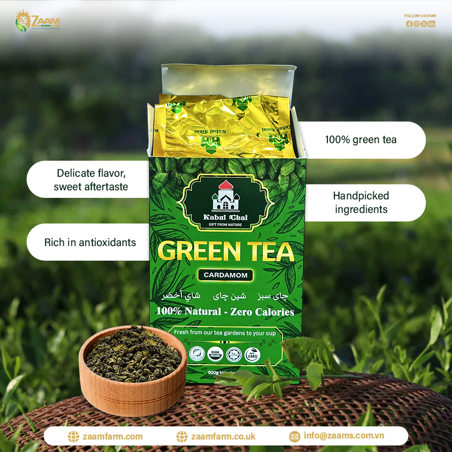 The culture of green tea is rapidly evolving, opening up many opportunities in the food &amp; beverage industry. Are you keeping up with these trends? 

Contact us today to explore new opportunities and solutions in the green tea industry!
🌐zaamfarm.com

#kabulchai
