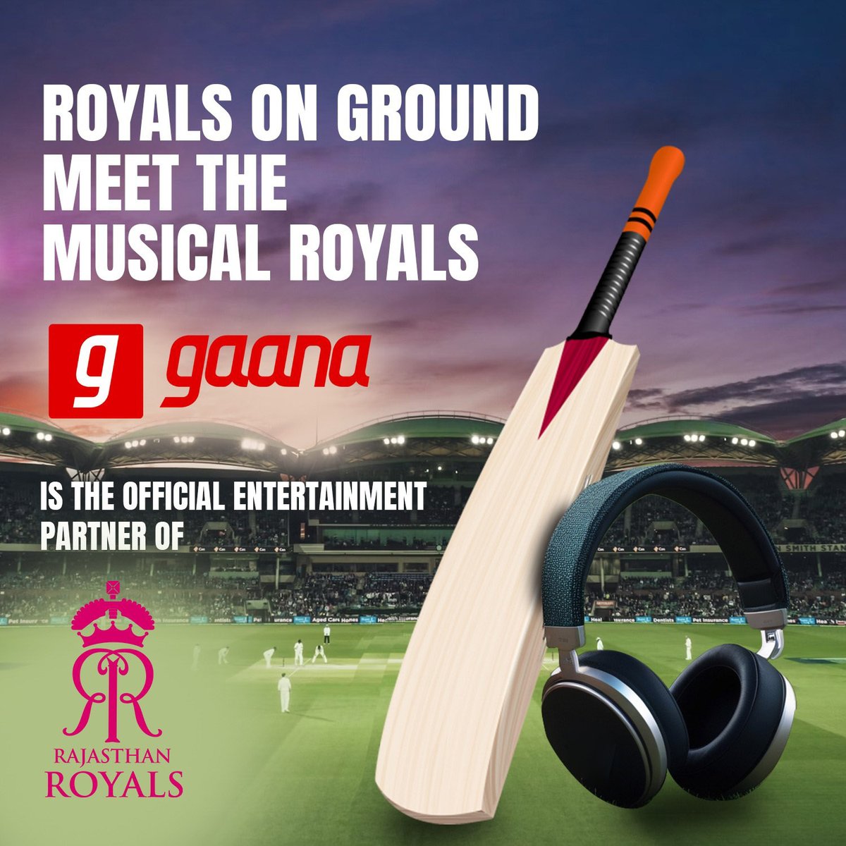 @gaana (@gaana) on Twitter photo 🏏🎶 Royals on ground meet musical royals!
We’re excited to announce that <a href="/mirchiplus/">Mirchi Plus</a> and Gaana have partnered with <a href="/rajasthanroyals/">Rajasthan Royals</a> as their official Entertainment Partners.
Here’s to an extraordinary season filled with unforgettable moments!
#MirchiPlus #RajasthanRoyals #Gaana 🏏🎶 Royals on ground meet musical royals!
We’re excited to announce that <a href="/mirchiplus/">Mirchi Plus</a> and Gaana have partnered with <a href="/rajasthanroyals/">Rajasthan Royals</a> as their official Entertainment Partners.
Here’s to an extraordinary season filled with unforgettable moments!
#MirchiPlus #RajasthanRoyals #Gaana