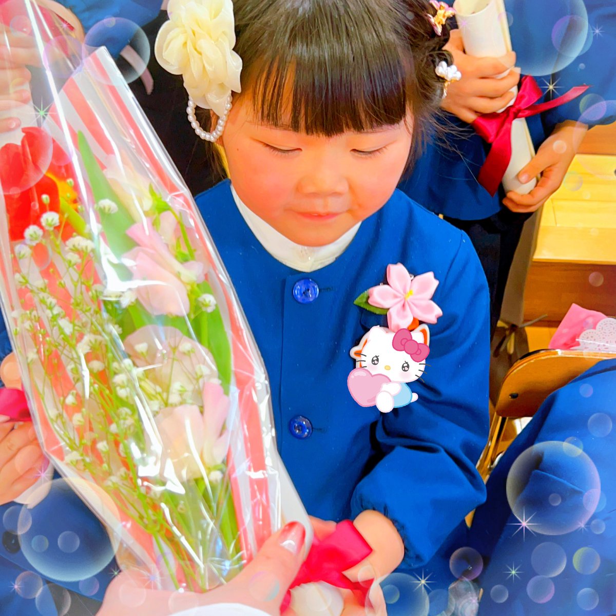 mimimichan__27's tweet photo. 🎗️

卒園式行って来ました😢娘の卒園と共に私も園生活が終わりました。4月からは小学生2人。これからだっ！色々あった6年間。これからも楽しく過ごしていく。そして、荒野を通して仲良くしてくれている方達にも支えられてここまで来ました。私の周りのみんなに感謝です。ありがとうとおめでとう

🎗️ https://t.co/a0FoFmC6Hx