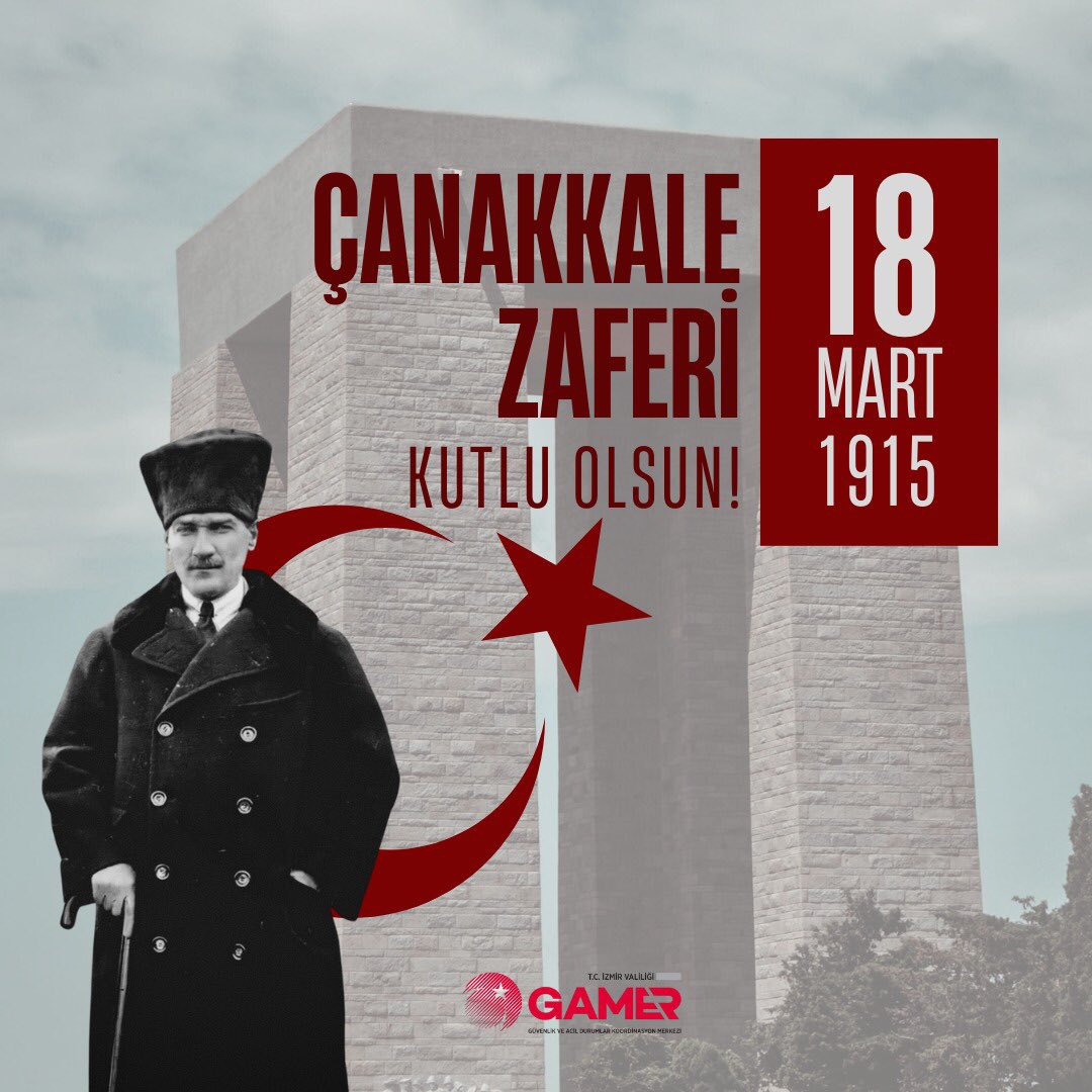 Izmir35Gamer's tweet photo. Gazi Mustafa Kemal Atatürk’ü ve işgal kuvvetlerine geçit vermeyen tüm şehitlerimizi sevgi, saygı ve minnetle anıyoruz. 🇹🇷

“Vatan için ölenler toprağa değil kalplere gömülürler!” diyor;

Çanakkale Zaferimizin 110. yılı kutlu olsun! https://t.co/XlkG8kphqg