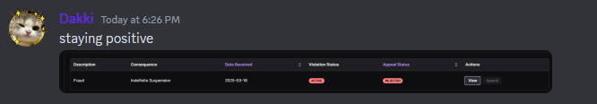 Dakki 🐣 (@dakkivt) on Twitter photo Imagine having a ban system that just auto-denied everything. Being a small vtuber on top of everything, I feel trapped. I don't have big connections, I don't know anyone.. I dont know what to do <a href="/TwitchSupport/">Twitch Support</a>
please do a human review for the vod Imagine having a ban system that just auto-denied everything. Being a small vtuber on top of everything, I feel trapped. I don't have big connections, I don't know anyone.. I dont know what to do <a href="/TwitchSupport/">Twitch Support</a>
please do a human review for the vod