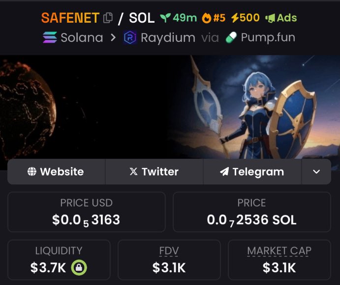 LMZjkn's tweet image. Called #SAFENET on my Private TG at $3.1K Mcap