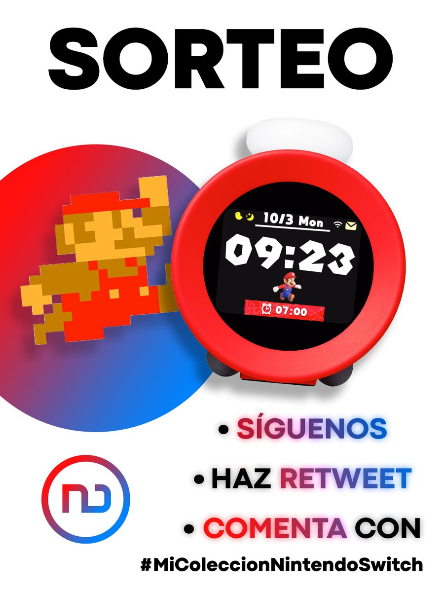 🔴 ¡SORTEO de un RELOJ ALARMO de Nintendo! 🔵

✅ Sigue a <a href="/Nintenduo/">Nintendúo</a>
✅ Haz Repost a este Post
✅ Cita con #MiColeccionNintendoSwitch con una foto o vídeo de tu colección de Nintendo Switch

¡Mucha suerte a todos! 🍀