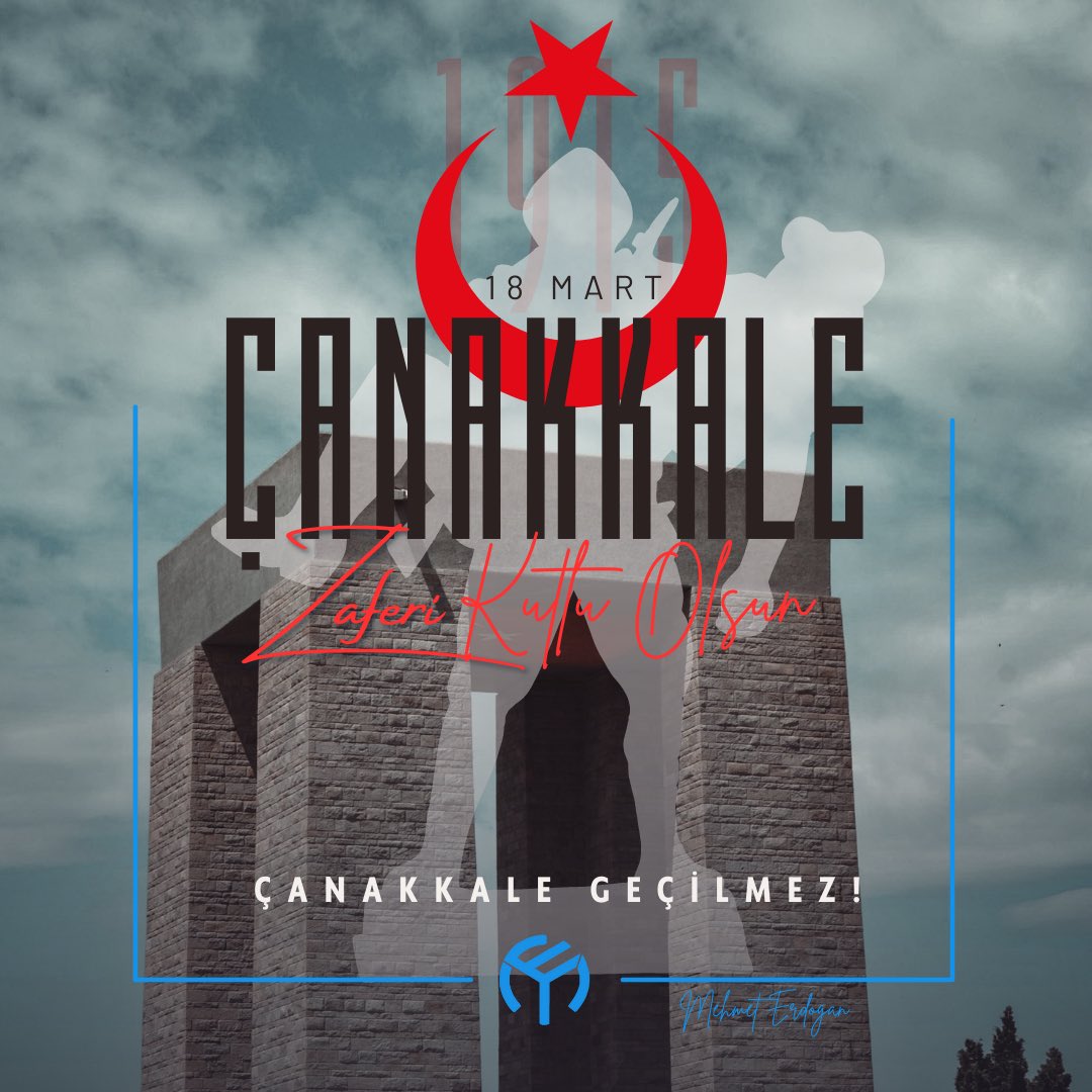110 yıl önce, Çanakkale’de sadece bir savaş değil, bir milletin bağımsızlık ve vatan aşkıyla yazdığı unutulmaz bir destan yaşandı. 
Bugün, bu büyük zaferin 110. yılında Gazi Mustafa Kemal Atatürk ve tüm kahraman şehitlerimizi rahmet, minnet ve saygıyla anıyoruz.
#ÇanakkaleZaferi