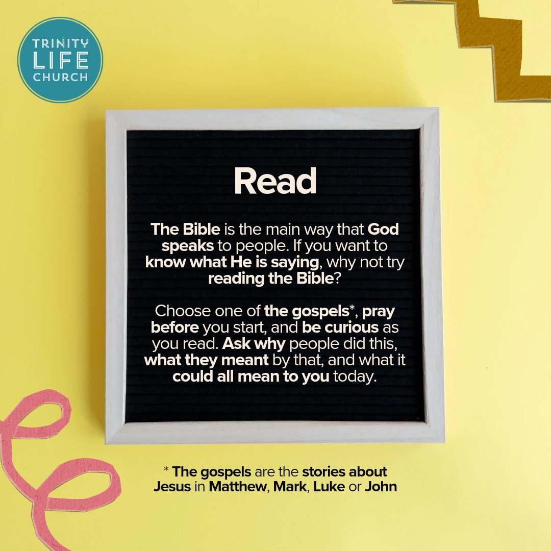 TrinityLifeSwin's tweet photo. We are invited to experience God for ourselves - to taste &amp; see that He is good! None of us are experts, and you can start today. You can PRAY to God, READ the Bible, SING to Him, and MEET UP with others who are seeking Him too. We'd love to answer your questions, so GET IN TOUCH https://t.co/sSzZgfCkSc